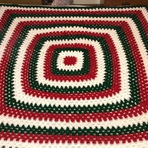 Christmas Granny Square XL Throw